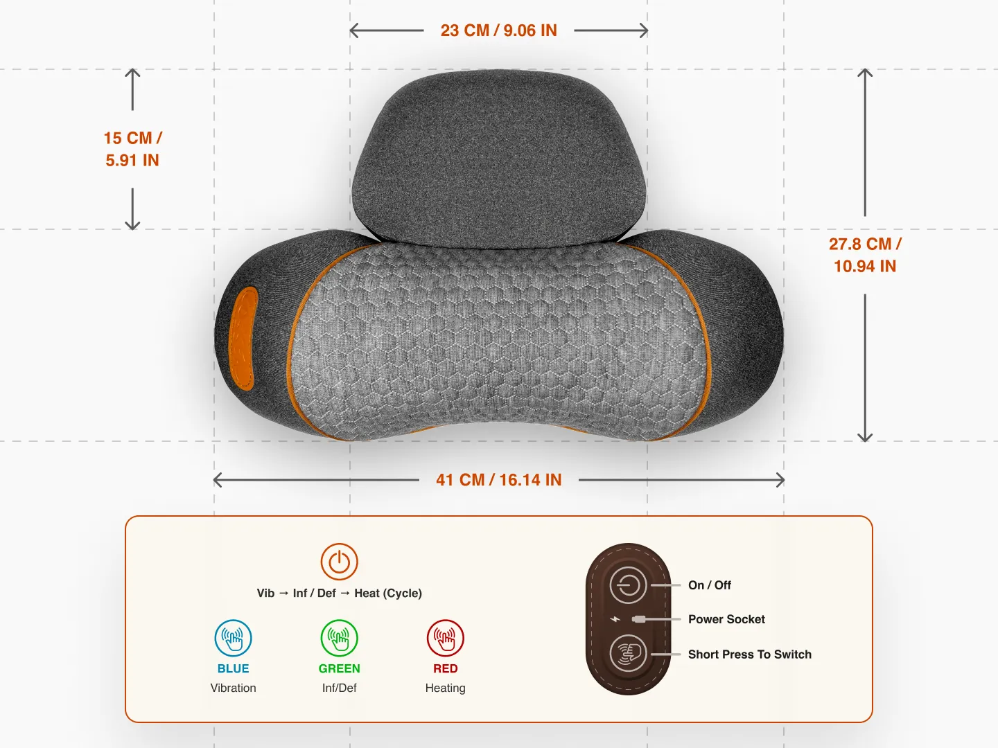 NeckReliefer - Heated Neck & Shoulder Cushion